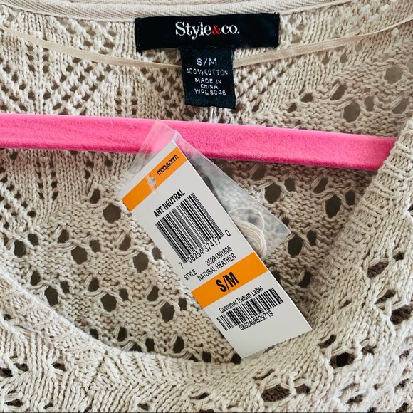 Style & Company shawl tan size S/M - Picture 2 of 5